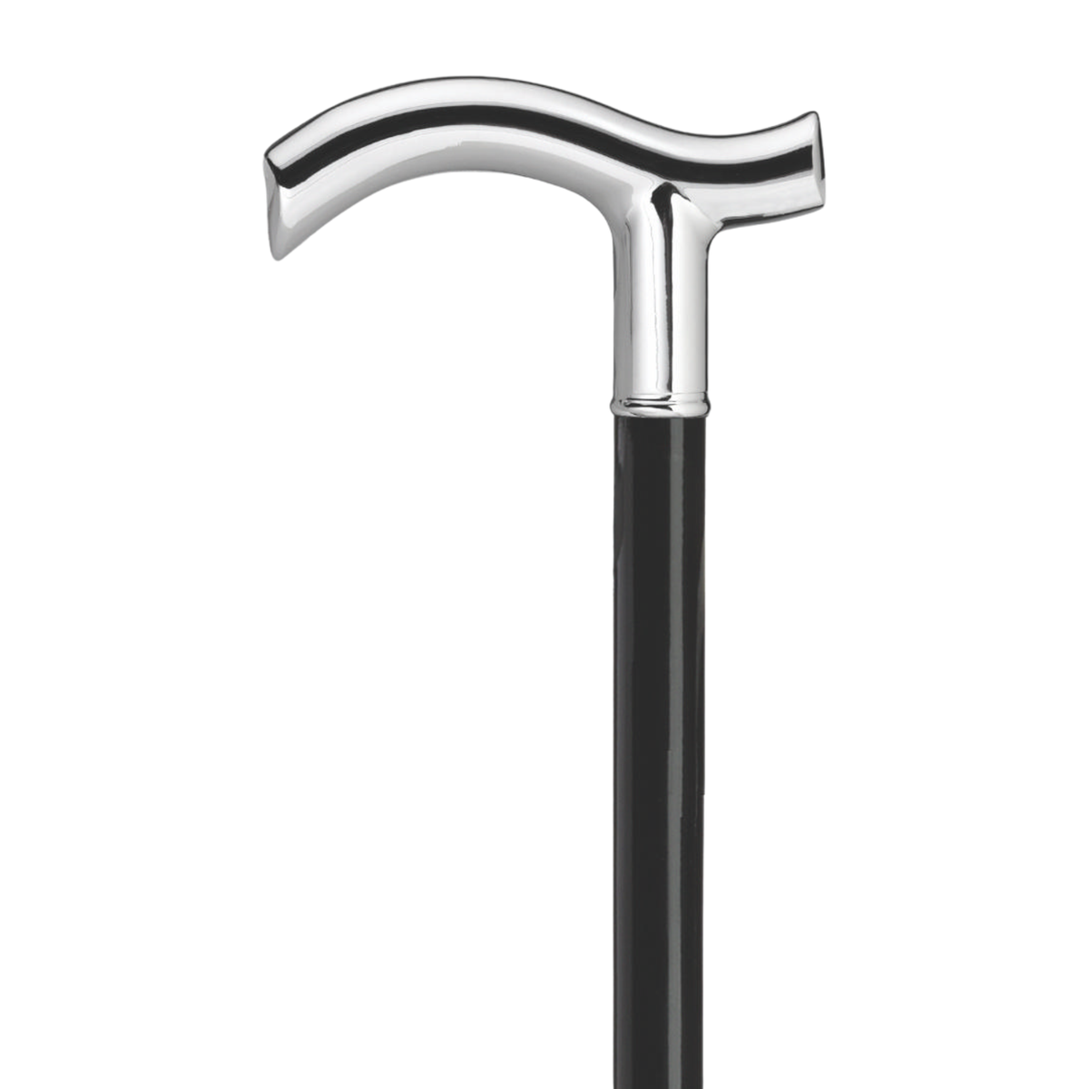Elegant 'Tuxedo Time' Chrome & Walnut Walking Cane - Tophatter Daily Deals