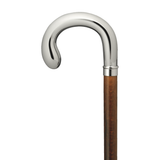 Classy Chrome Crook Handle Cane Walnut - Tophatter Daily Deals