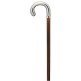 Classy Chrome Crook Handle Cane - Tophatter Daily Deals