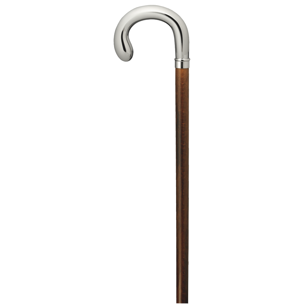 Classy Chrome Crook Handle Cane - Tophatter Daily Deals