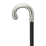 Classy Chrome Crook Handle Cane Black - Tophatter Daily Deals