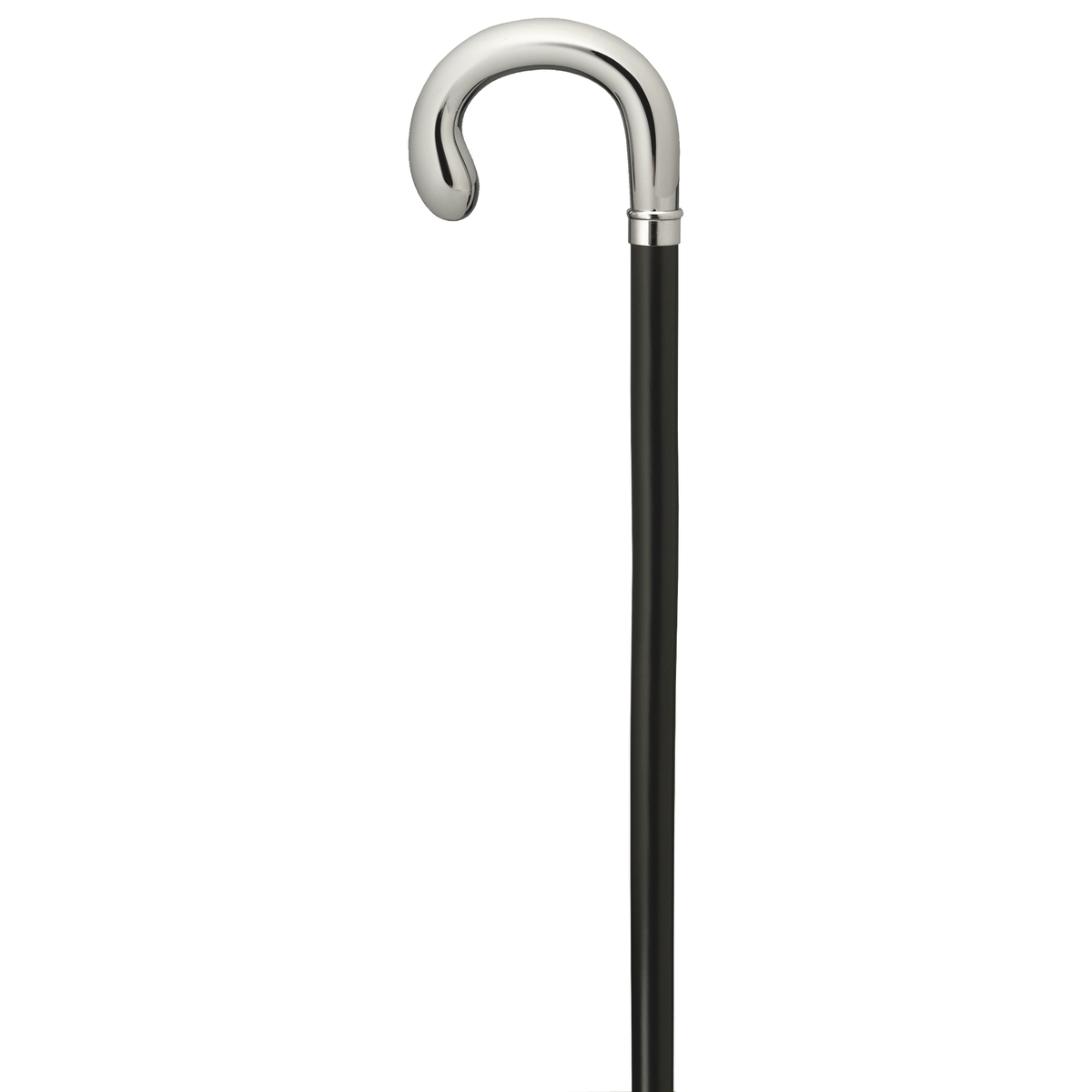 Classy Chrome Crook Handle Cane - Tophatter Daily Deals