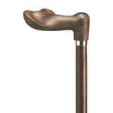 Elegant Spanish Wood Grain Walking Cane with Brass Accent, 36 Shaft Right Hand - Tophatter Daily Deals