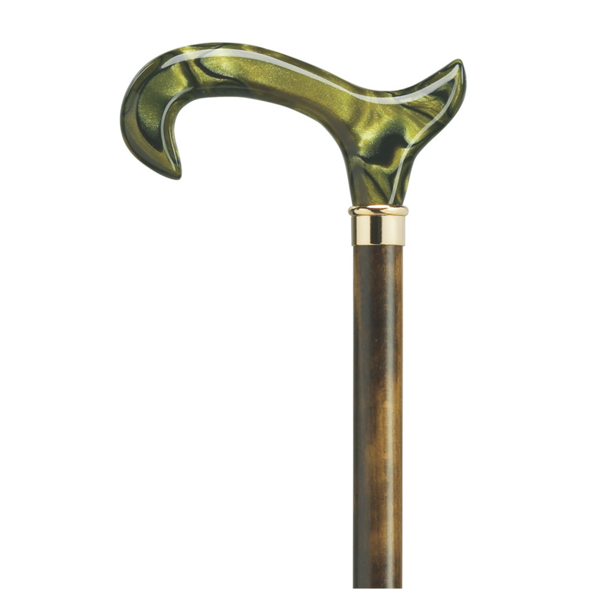 Green Marbleized Acrylic Derby Cane - Tophatter Daily Deals