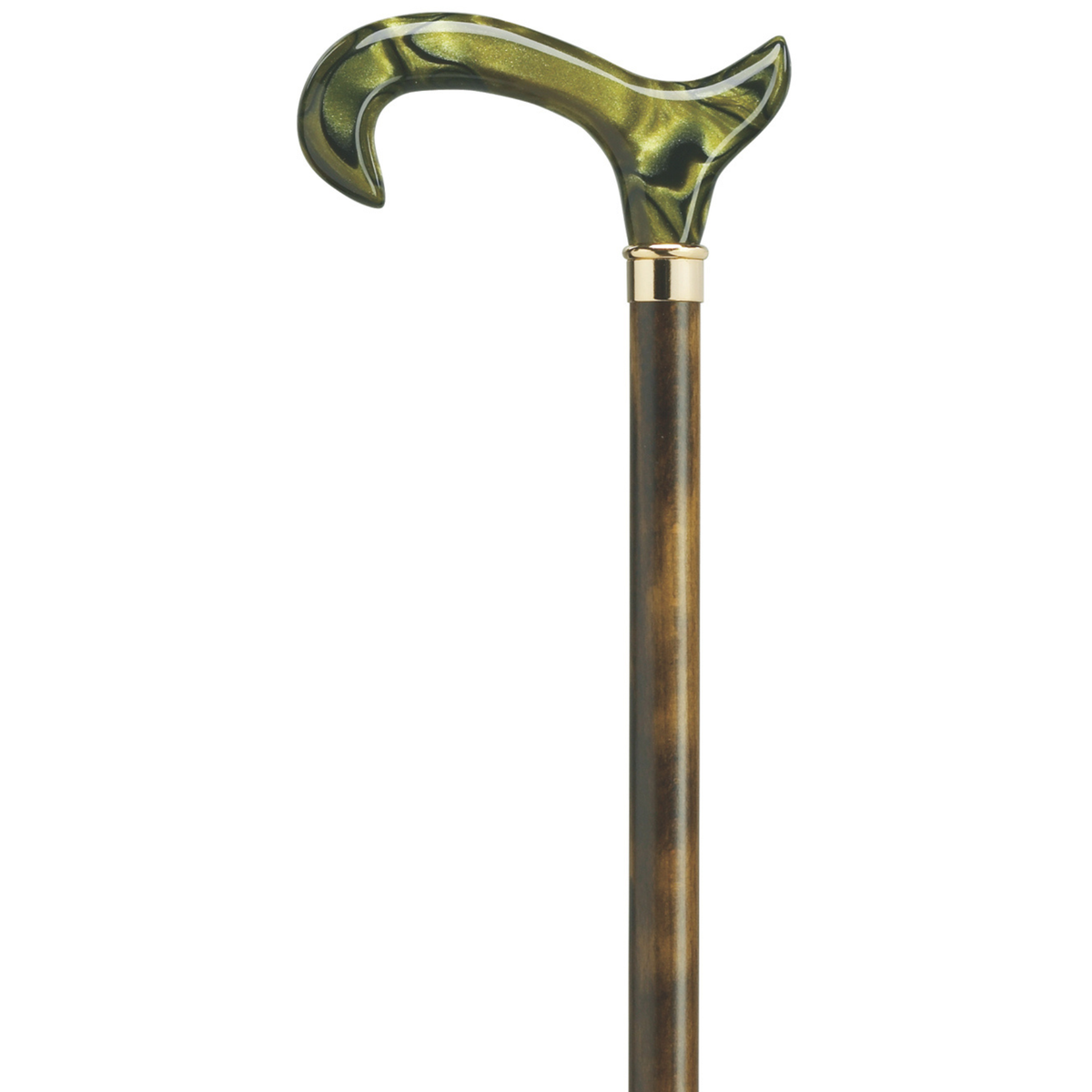 Green Marbleized Acrylic Derby Cane - Tophatter Daily Deals