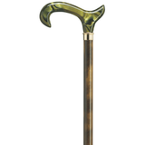 Green Marbleized Acrylic Derby Cane - Tophatter Daily Deals