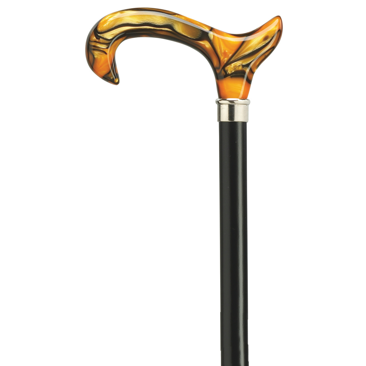 Orange Marbleized Acrylic Derby Cane - Tophatter Daily Deals