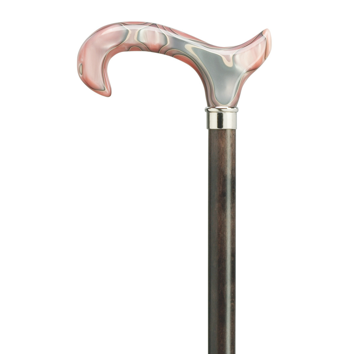 Pink Marbleized Acrylic Derby Cane - Tophatter Daily Deals