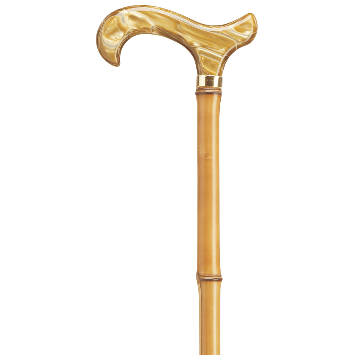 Golden Marbleized Acrylic Derby Cane - Tophatter Daily Deals