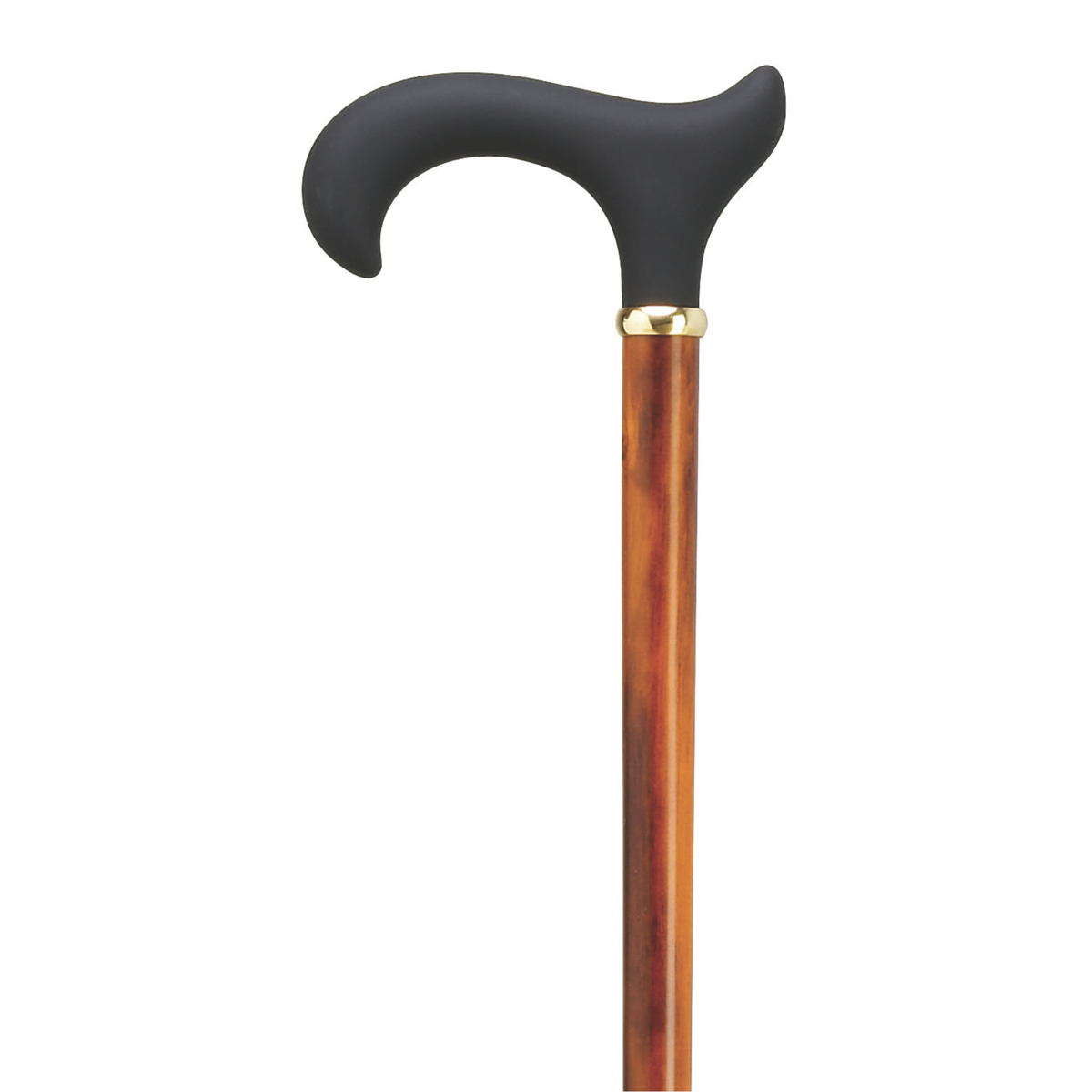 Ergonomic Men's Cherry Finish Ash Wood Walking Cane 36 - Tophatter Daily Deals