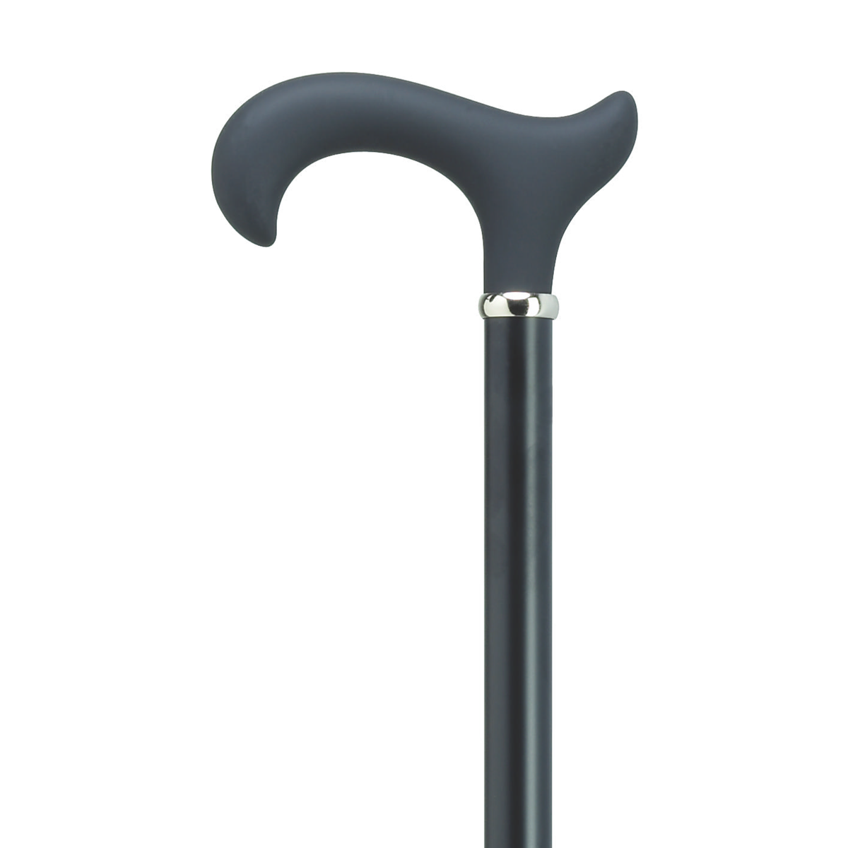 Ergonomic Aluminum Soft Touch Derby Cane-Black - Tophatter Daily Deals