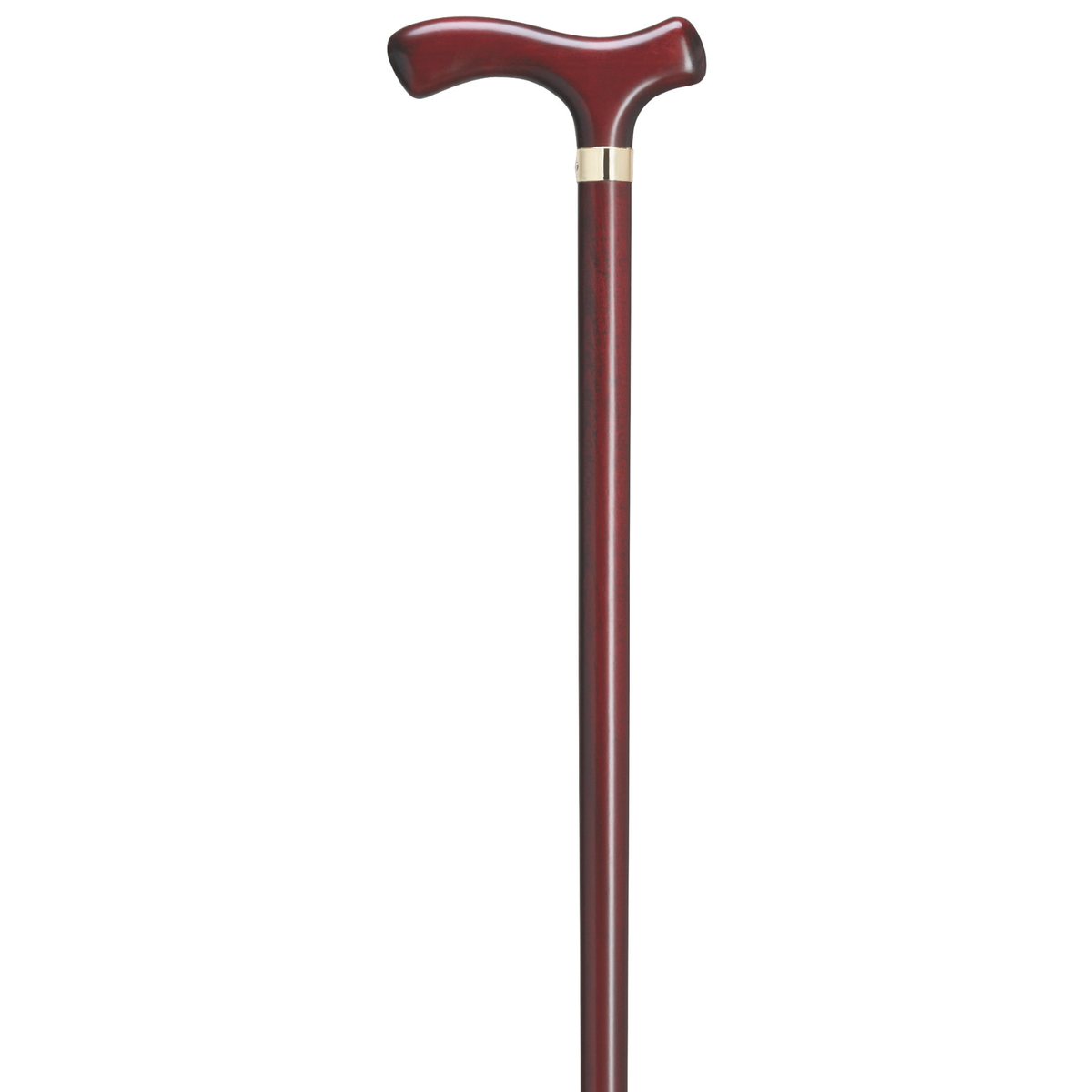 Fritz Burgundy Cane with Brass Band - Tophatter Daily Deals