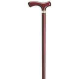 Fritz Burgundy Cane with Brass Band - Tophatter Daily Deals