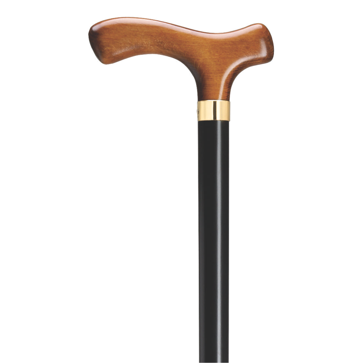 Fritz Scorched Cherry Cane with Brass Band - Tophatter Daily Deals