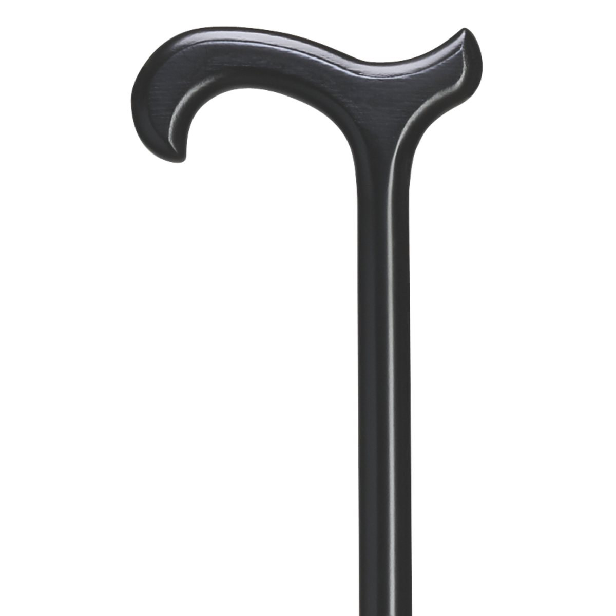 Elegant Beechwood Derby Walking Cane - Stylish Support for Women Black - Tophatter Daily Deals