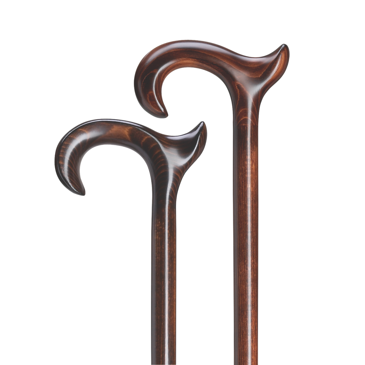 Beech Wood Walking Cane with Ergonomic Derby Handle - Tophatter Daily Deals