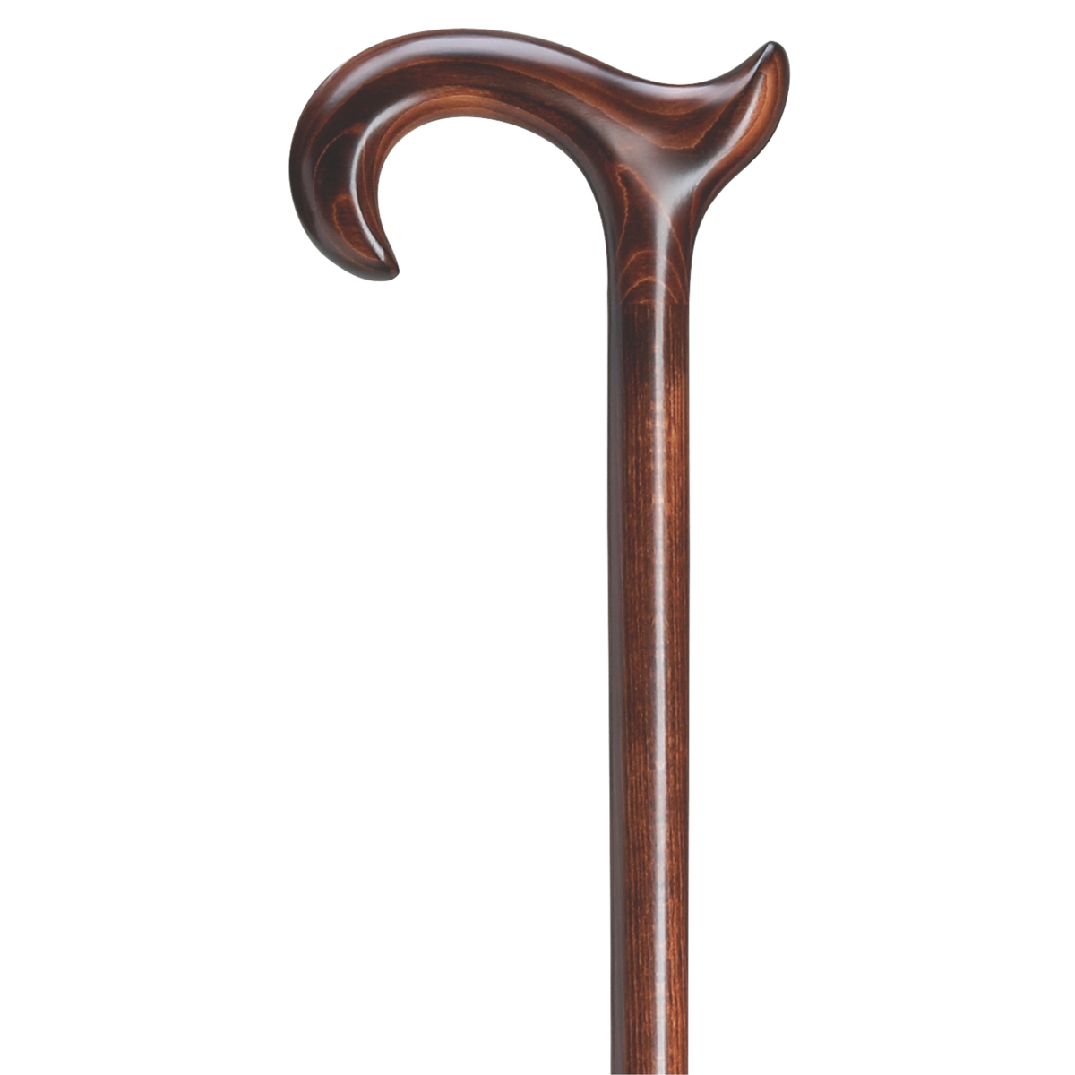 Beech Wood Walking Cane with Ergonomic Derby Handle Right Hand - Tophatter Daily Deals