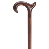 Beech Wood Walking Cane with Ergonomic Derby Handle Right Hand - Tophatter Daily Deals