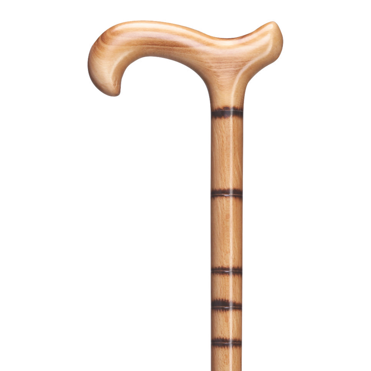 German Men's Bamboo-Stepped Beech Wood Derby Cane - 36 Stylish Finish - Tophatter Daily Deals