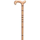 German Men's Bamboo-Stepped Beech Wood Derby Cane - 36 Stylish Finish - Tophatter Daily Deals