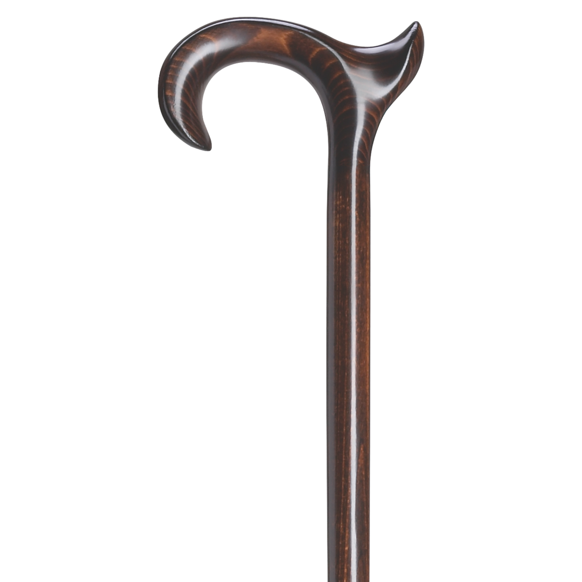 Beech Wood Walking Cane with Ergonomic Derby Handle Left Hand - Tophatter Daily Deals