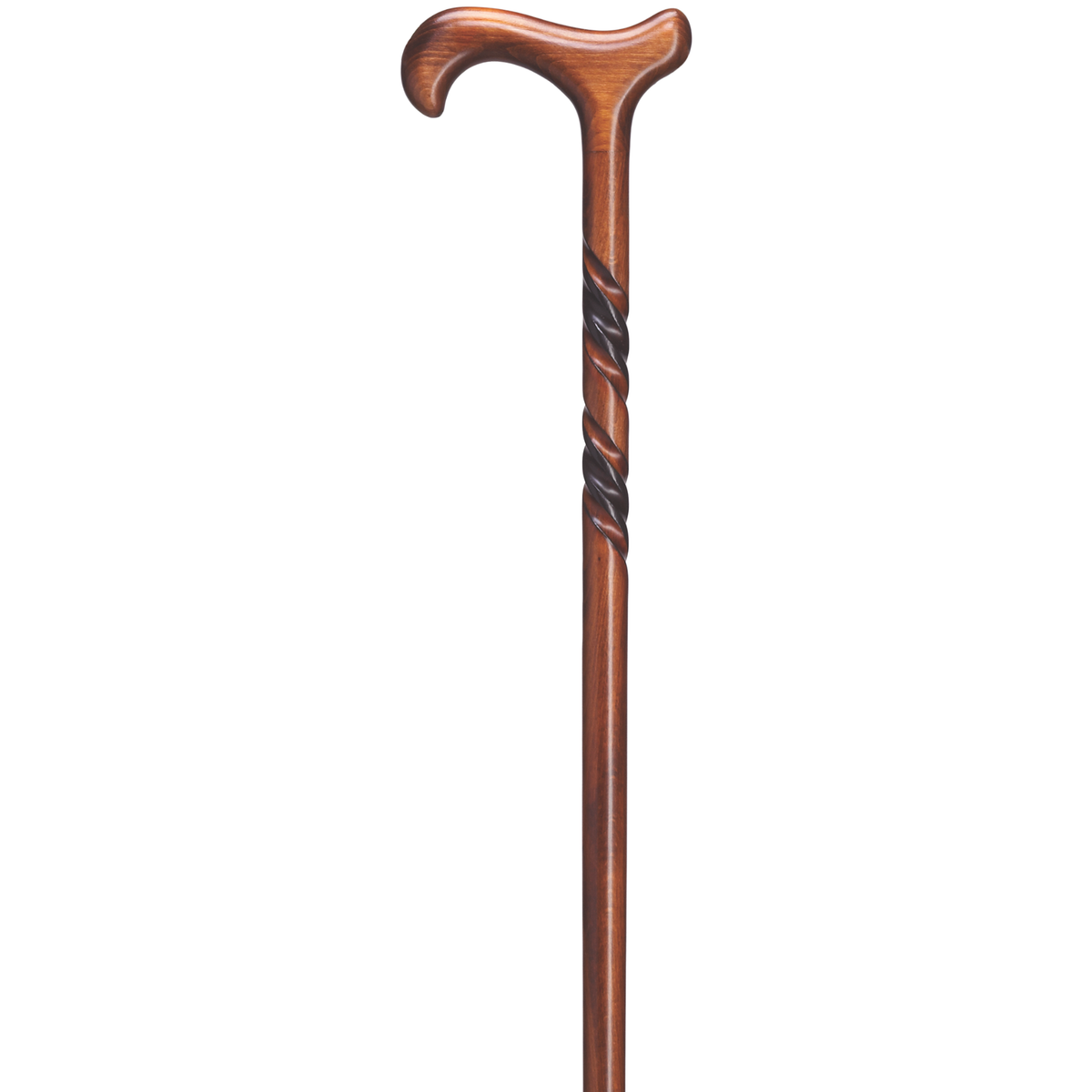 Elegant Spiral Derby Cane - Dark Cherry, 36” German Craftsmanship Canes - Tophatter Daily Deals