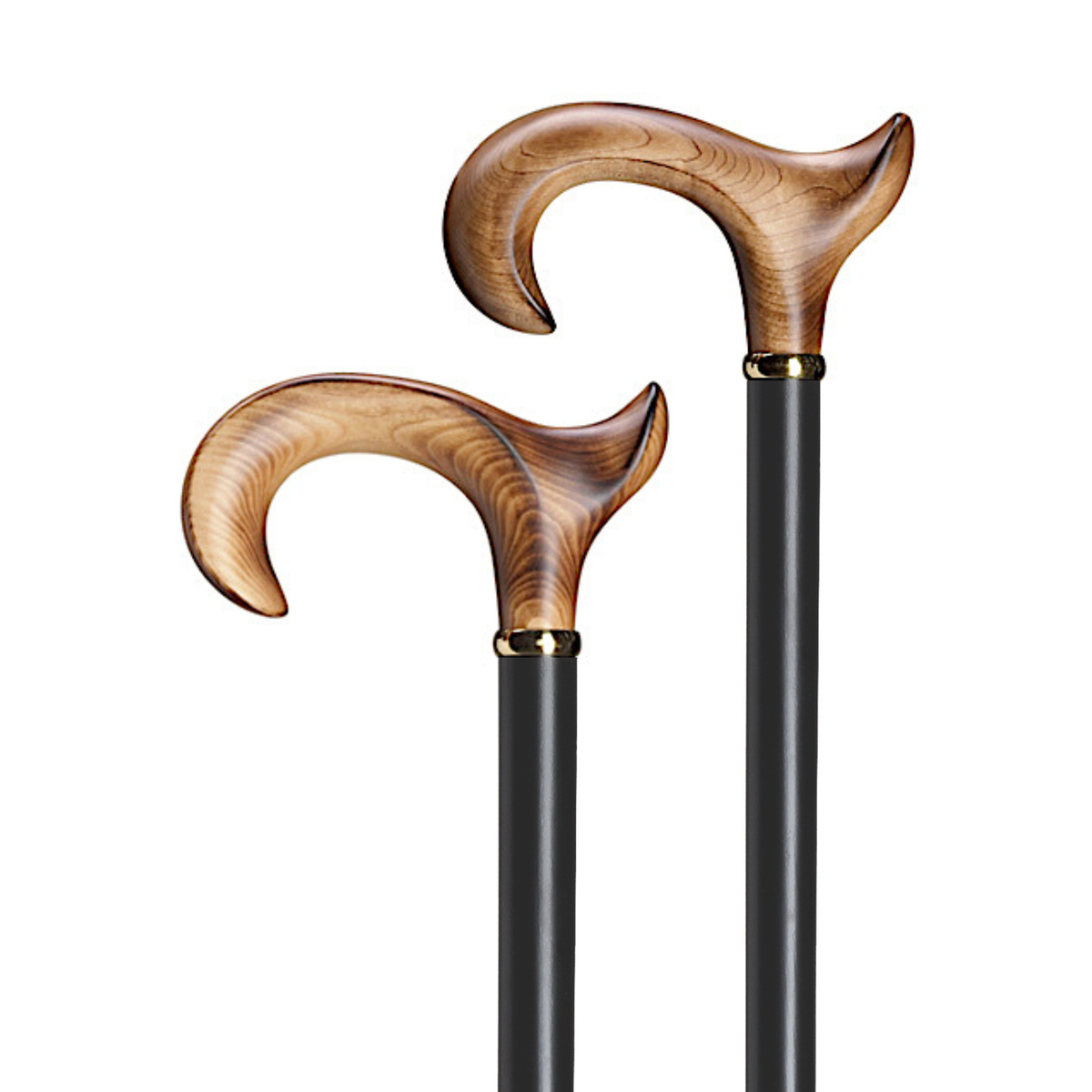 Anatomical Derby Cane-Scorched Maple - Tophatter Daily Deals