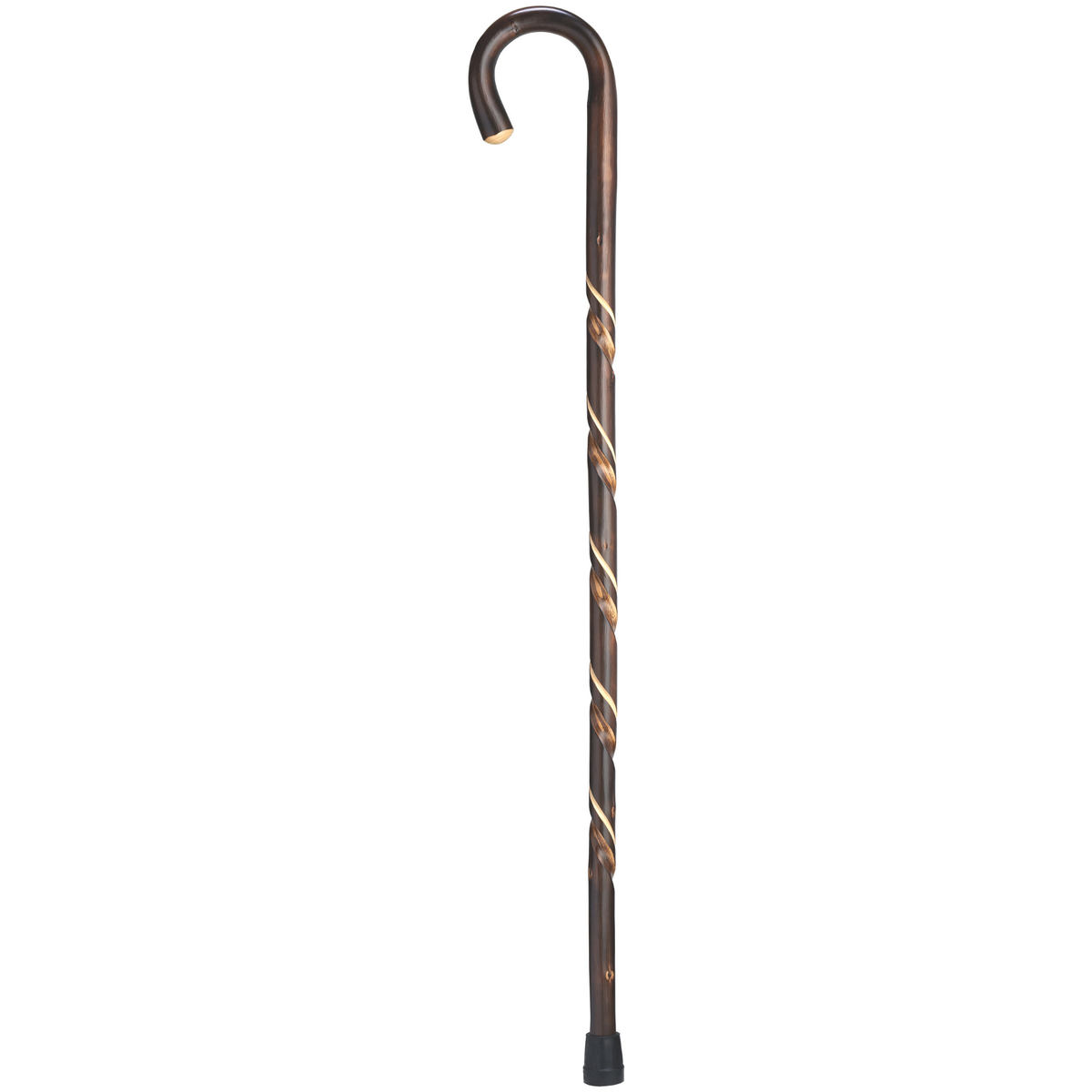 Hand Carved Spiral Crook Cane - Tophatter Daily Deals