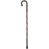 Hand Carved Spiral Crook Cane - Tophatter Daily Deals