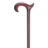 Anatomical Wood Derby Cane - Burgundy Right Hand 36" - Tophatter Daily Deals