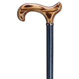 Denim Blue Scorched Derby Cane - 36'' High Gloss - Tophatter Daily Deals