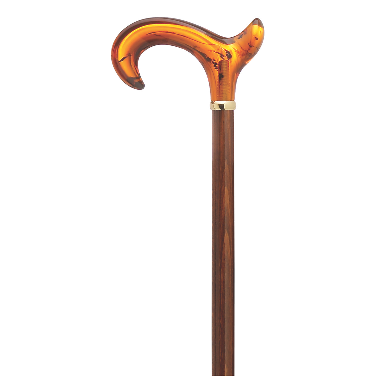 German Amber Acrylic Anatomical Handle Cane – 36 Inch, Right or Left Hand Left Hand - Tophatter Daily Deals