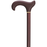 Hand Stitched Genuine Leather Derby Cane Burgundy - Tophatter Daily Deals