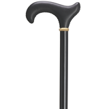 Hand Stitched Genuine Leather Derby Cane Black - Tophatter Daily Deals