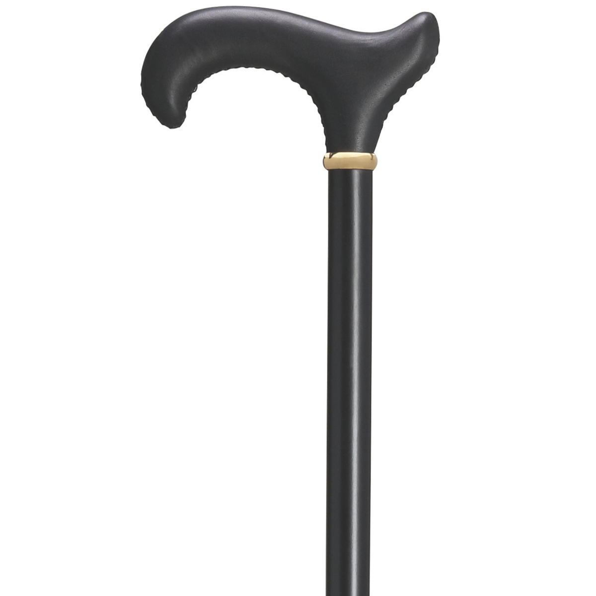 Hand Stitched Genuine Leather Derby Cane Black - Tophatter Daily Deals
