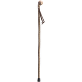 German Hazelwood Walking Stick with Leather Strap, 36-inch Natural - Tophatter Daily Deals