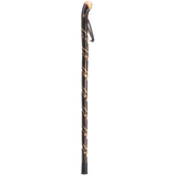 Elegant Spiral Chestnut Walking Stick with Leather Strap - 36 - Tophatter Daily Deals