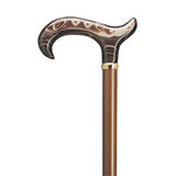 Brown Swirl Pearl Walking Cane - Tophatter Daily Deals