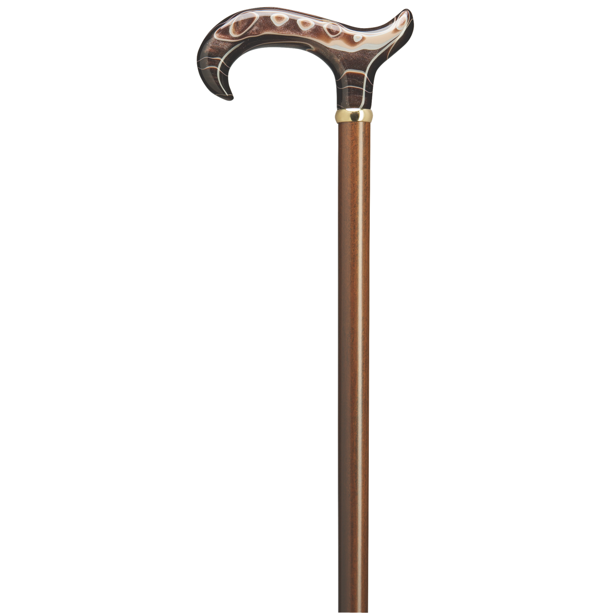 Brown Swirl Pearl Walking Cane - Tophatter Daily Deals