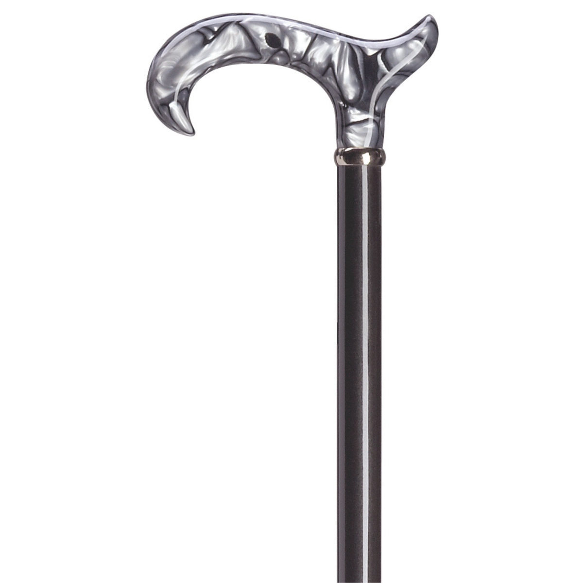 Black Swirl Pearl Walking Cane - Tophatter Daily Deals
