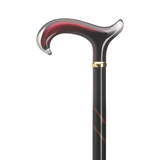 Burgundy Acrylic Derby Cane - Stripe Tease - Tophatter Daily Deals