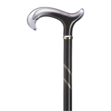 Petite Grey Acrylic Derby Cane with Hardwood Shaft - 36 German Craftsmanship - Tophatter Daily Deals