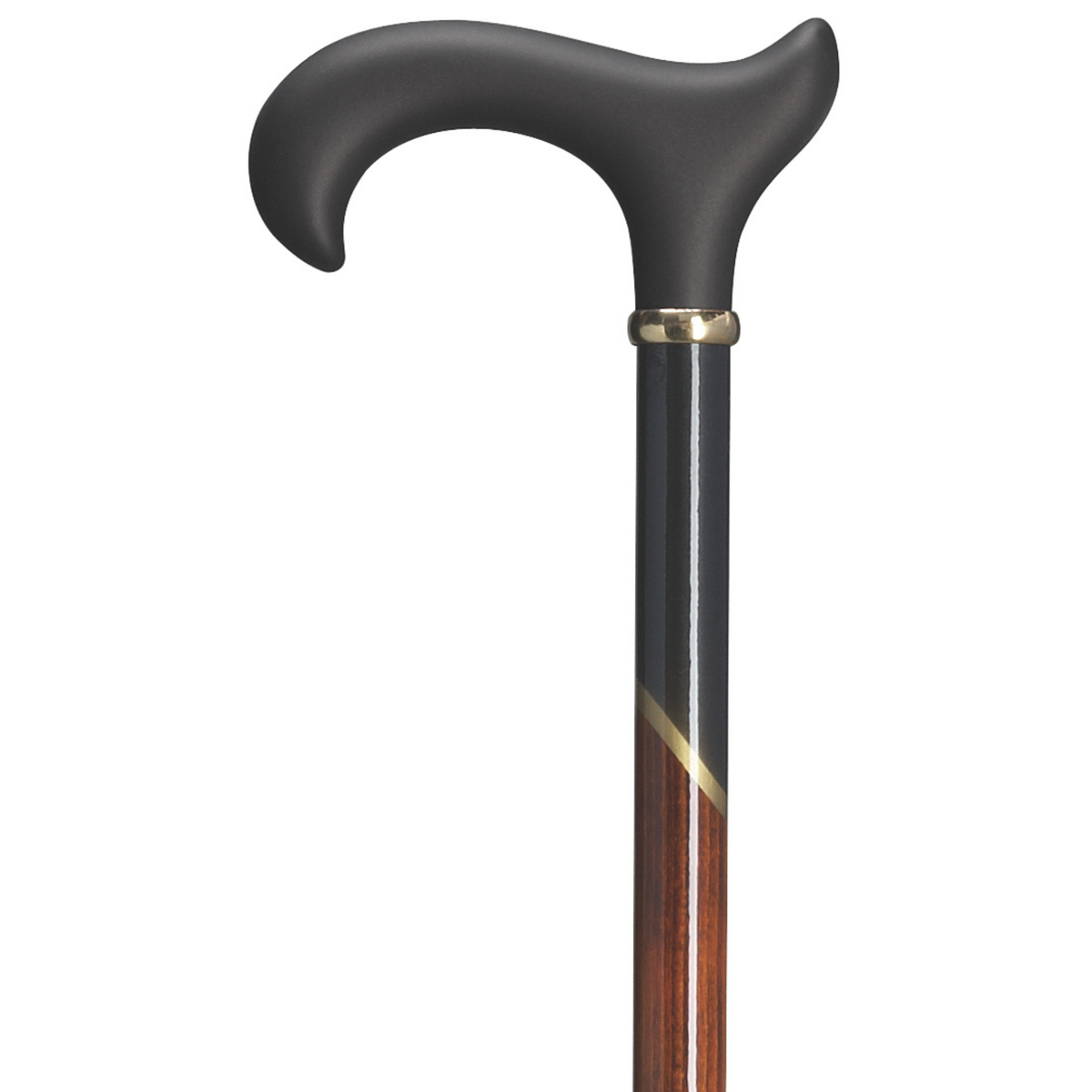 Elegant Ergonomic Derby Cane | Satin Finish, German Craftsmanship - Tophatter Daily Deals