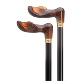 Palm Grip Walking Cane- Amber on Black - Tophatter Daily Deals