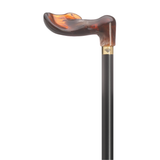 Palm Grip Walking Cane- Amber on Black Right Hand - Tophatter Daily Deals