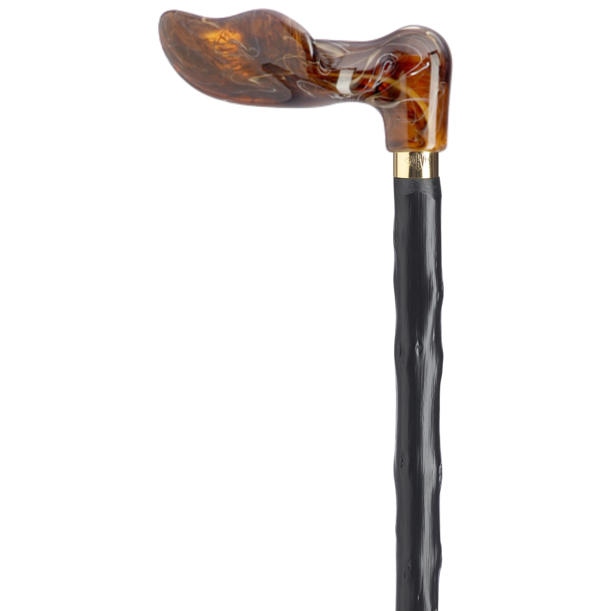 Amber Palm Grip Cane - Congo Shaft Right - Tophatter Daily Deals