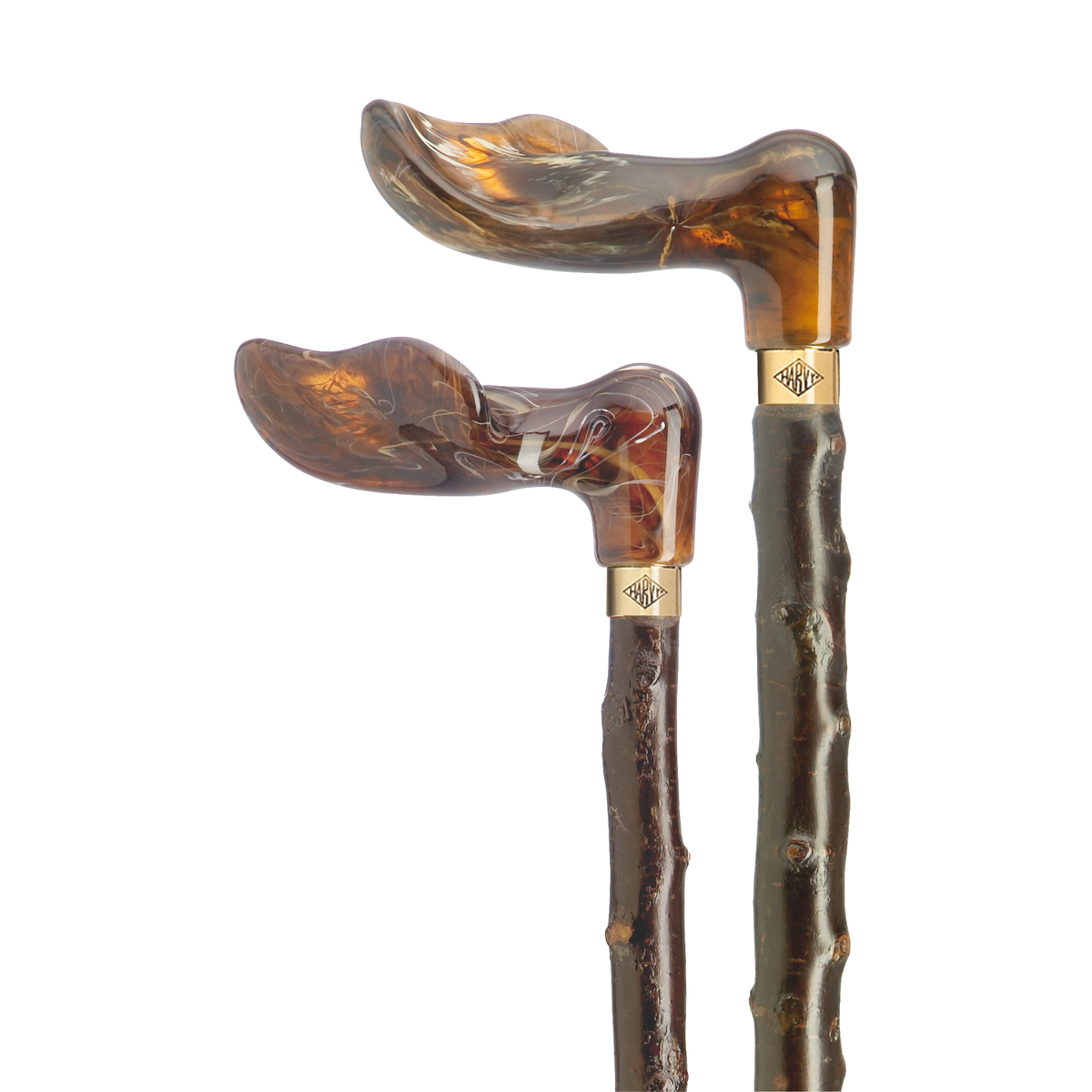 Amber Palm Grip Cane - Blackthorn Shaft - Tophatter Daily Deals