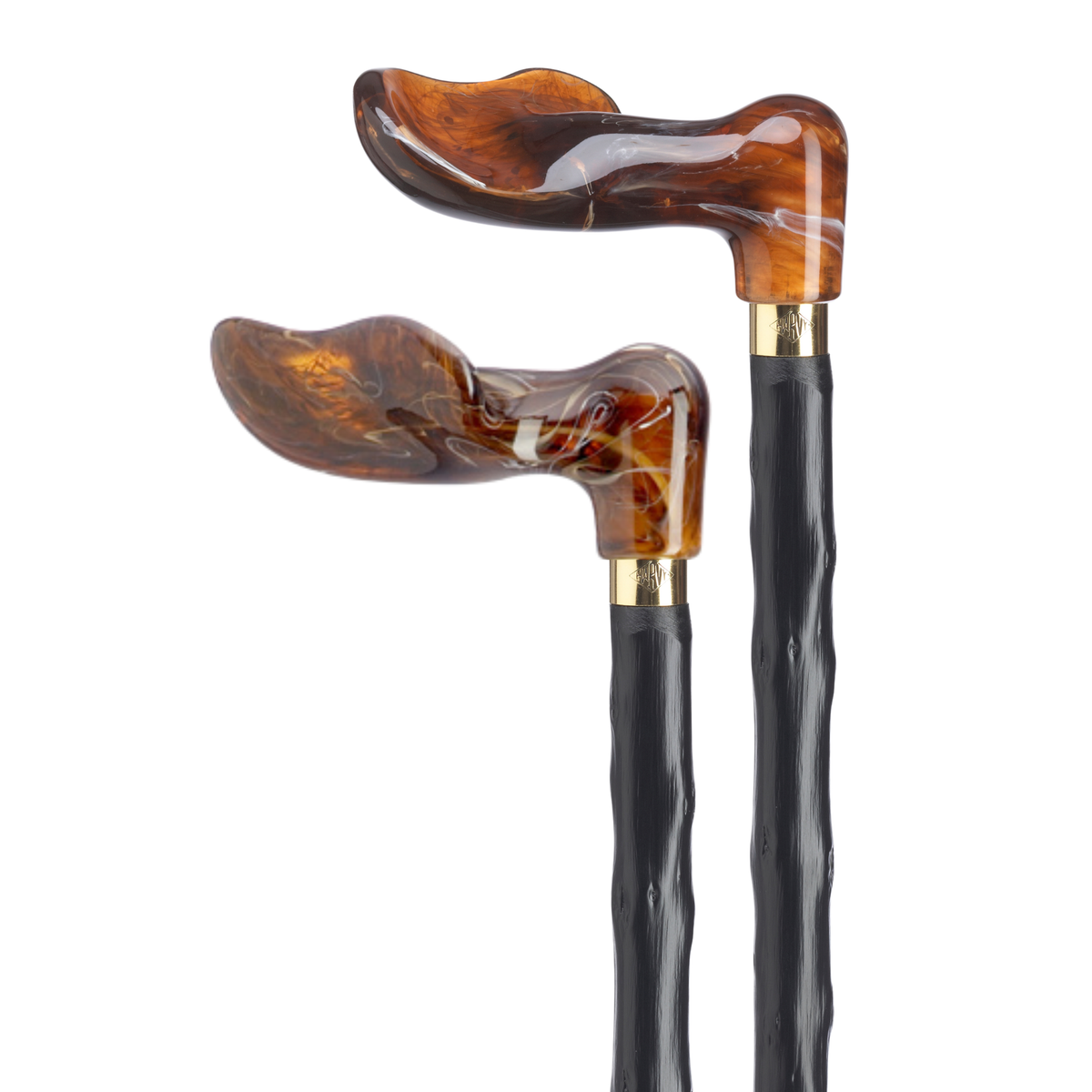 Amber Palm Grip Cane - Congo Shaft - Tophatter Daily Deals