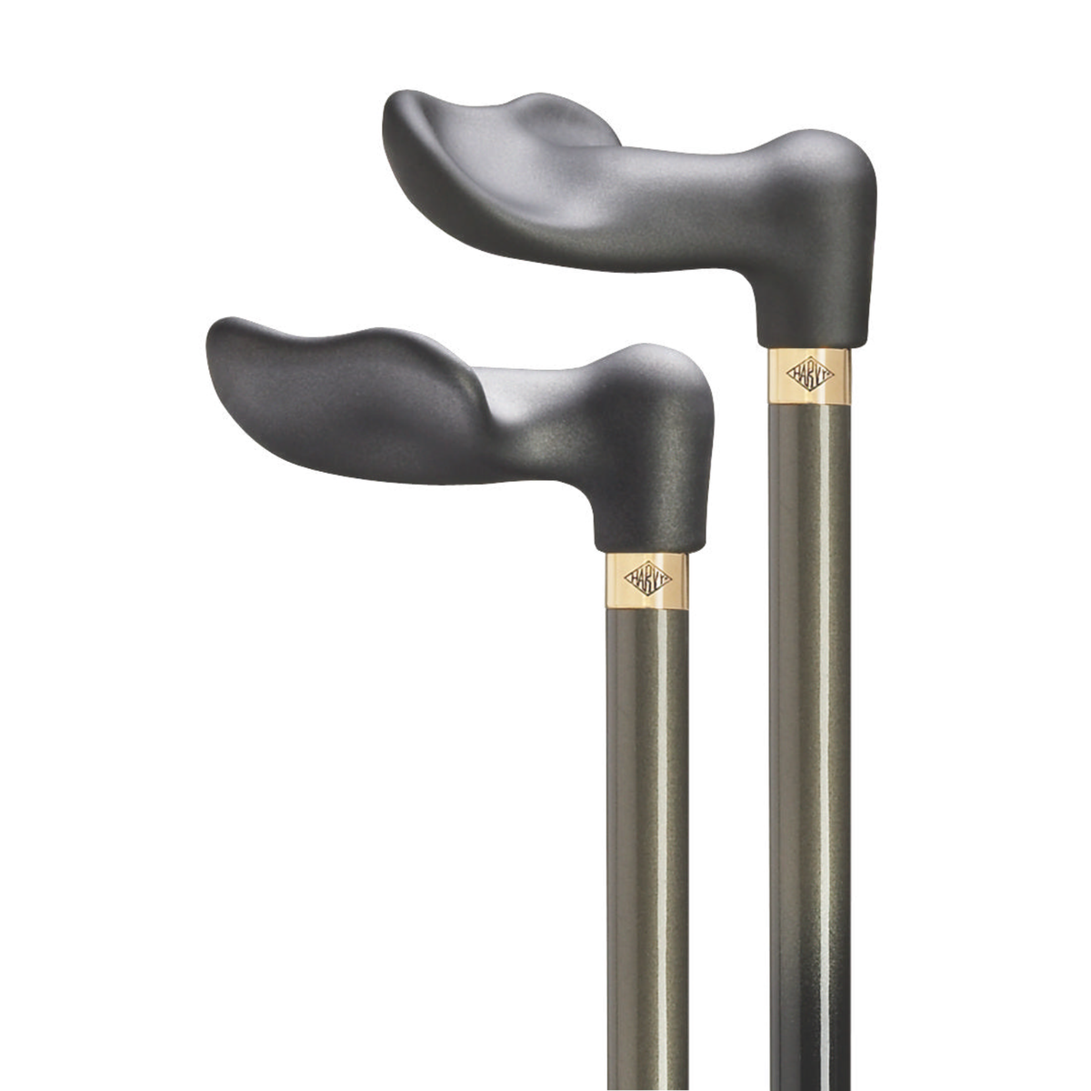 Comfort Grip Silver Walking Cane with Signature Brass Accent, 36 Long - Tophatter Daily Deals