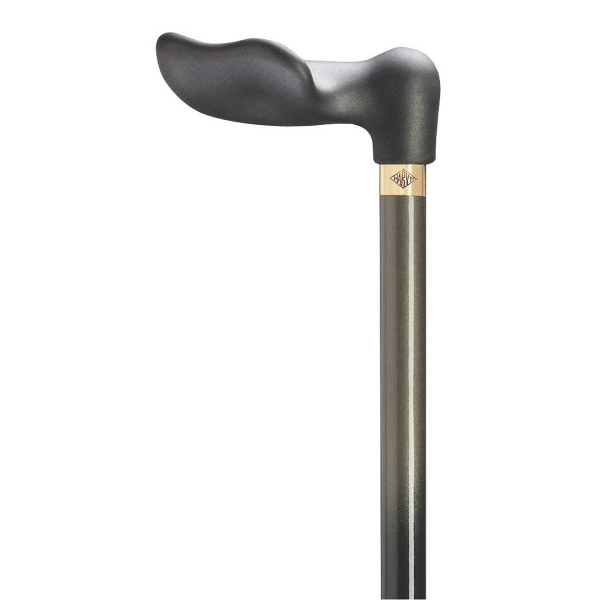 Comfort Grip Silver Walking Cane with Signature Brass Accent, 36 Long Left Hand - Tophatter Daily Deals